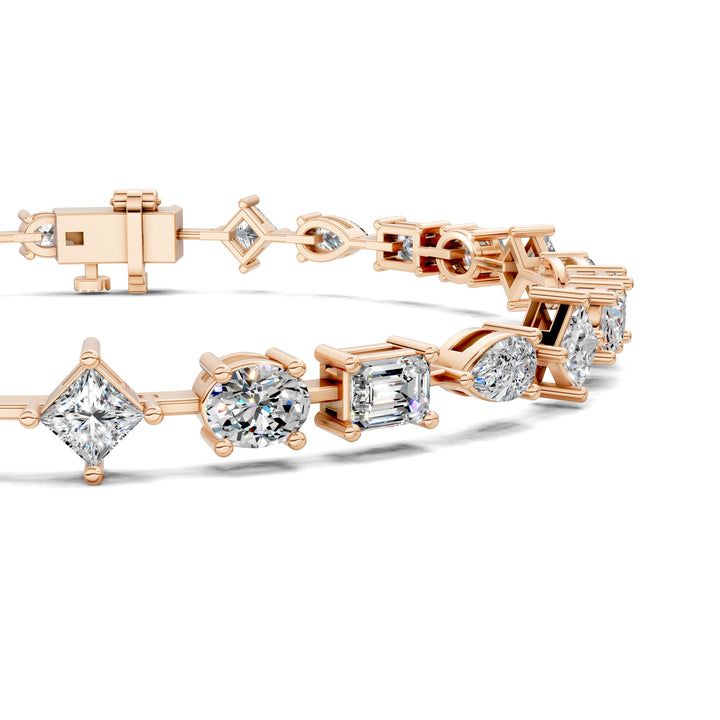 Mixed Fancy Shapes Link Bracelet (5.5 TCW)
