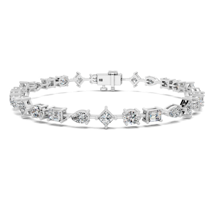 Mixed Fancy Shapes Link Bracelet (5.5 TCW)