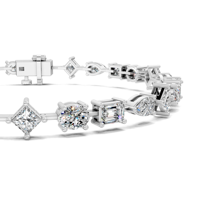 Mixed Fancy Shapes Link Bracelet (5.5 TCW)