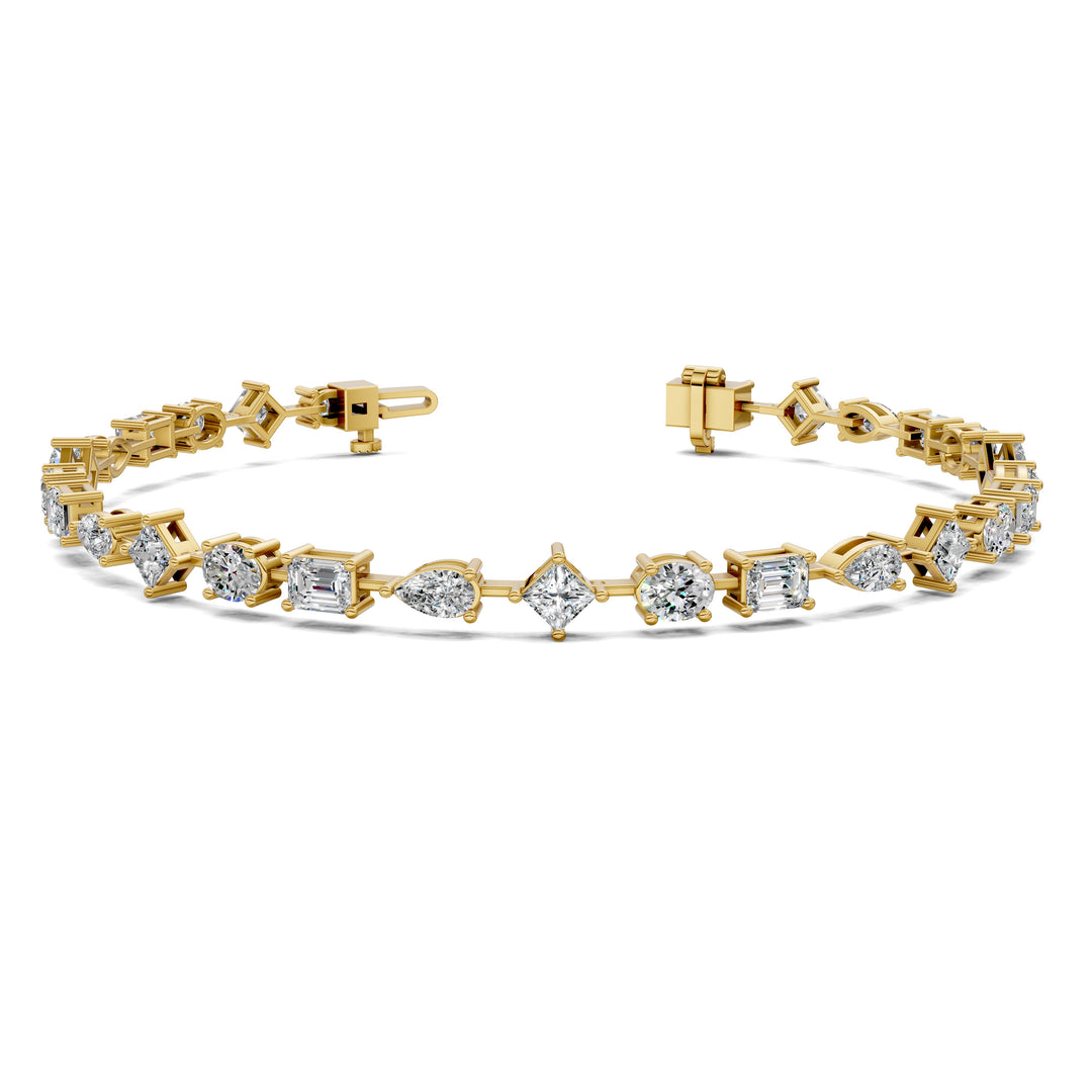 Mixed Fancy Shapes Link Bracelet (5.5 TCW)