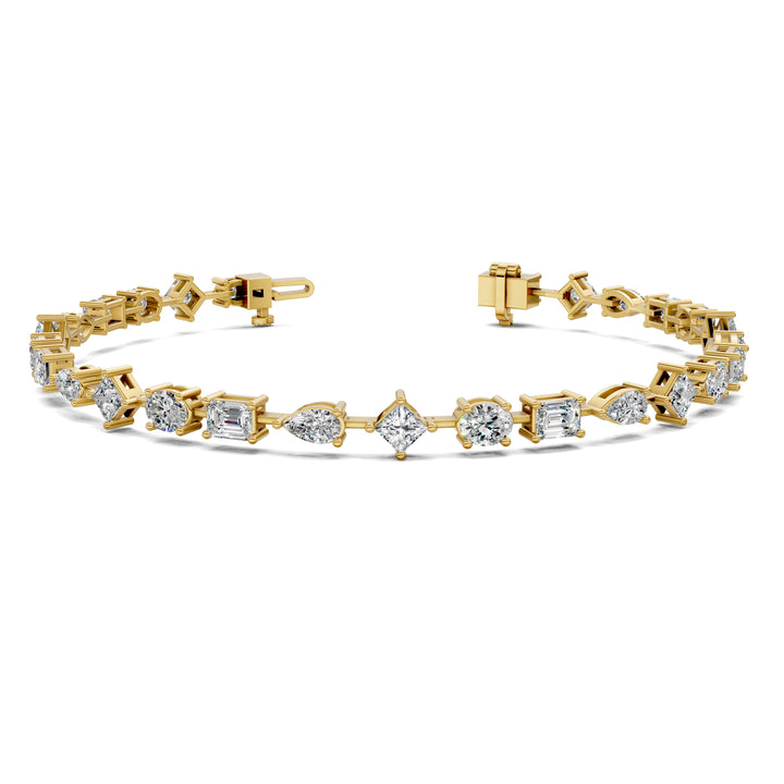 Mixed Fancy Shapes Link Bracelet (5.5 TCW)