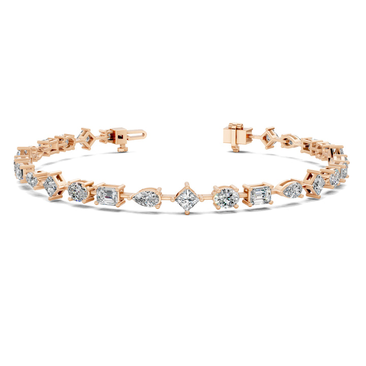 Mixed Fancy Shapes Link Bracelet (5.5 TCW)
