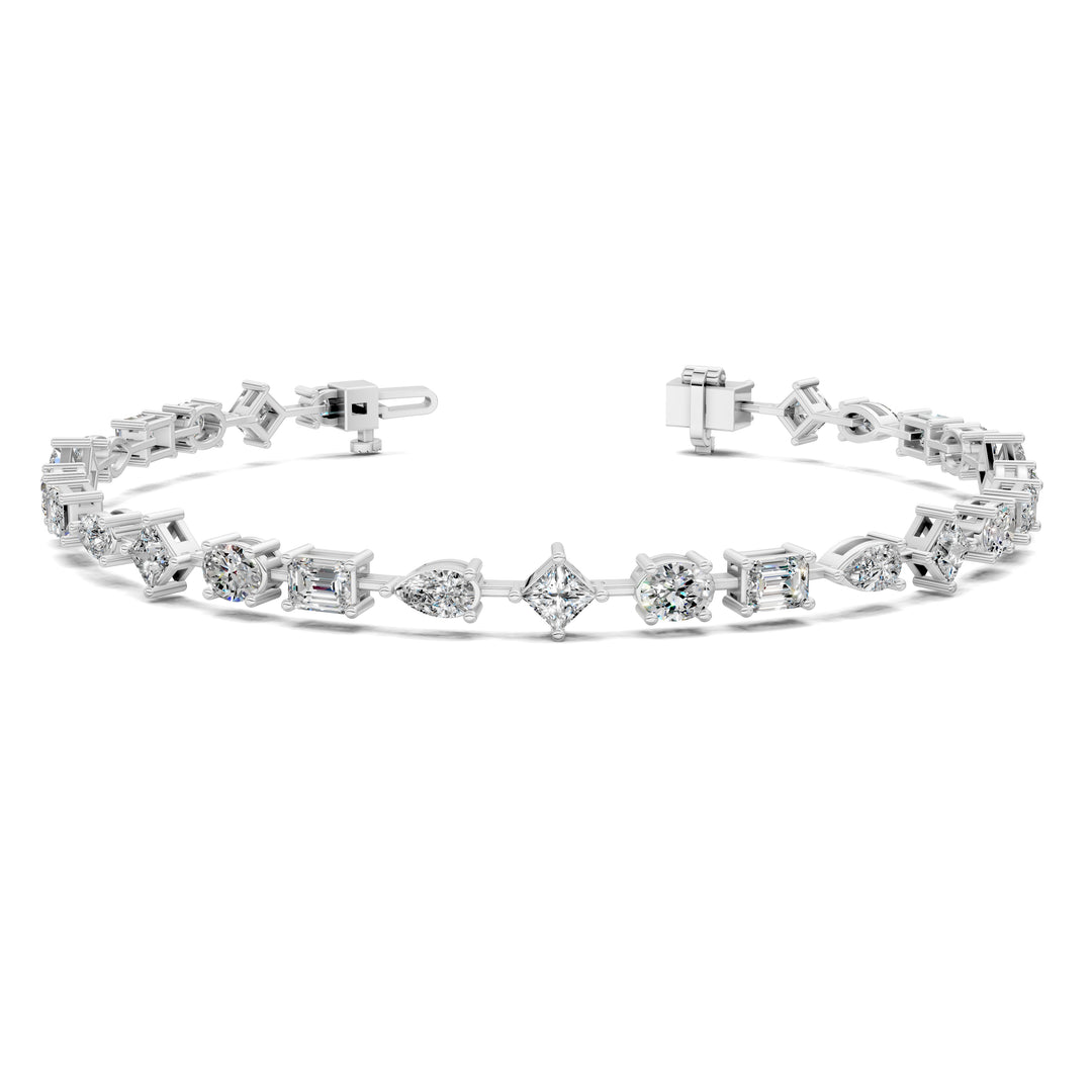 Mixed Fancy Shapes Link Bracelet (5.5 TCW)