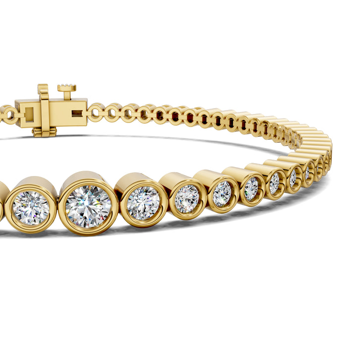 Graduated Bezel Tennis Bracelet (2 TCW)