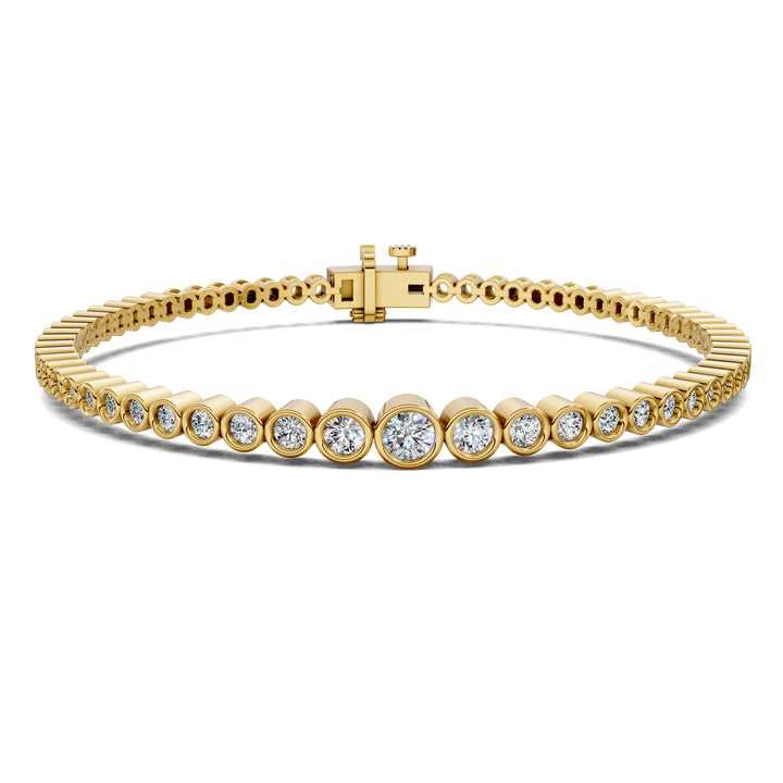 Graduated Bezel Tennis Bracelet (2 TCW)