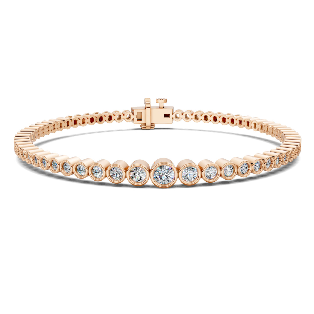Graduated Bezel Tennis Bracelet (2 TCW)
