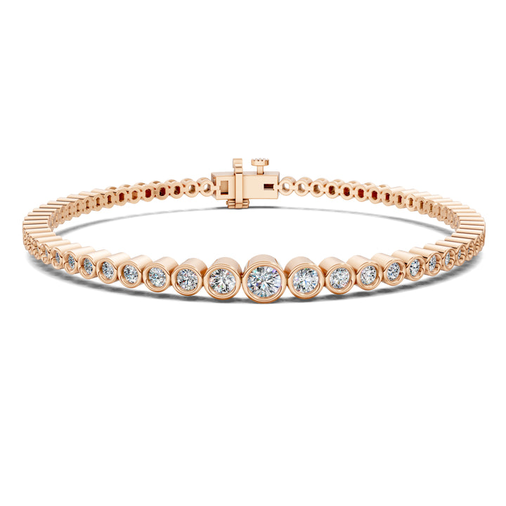 Graduated Bezel Tennis Bracelet (2 TCW)