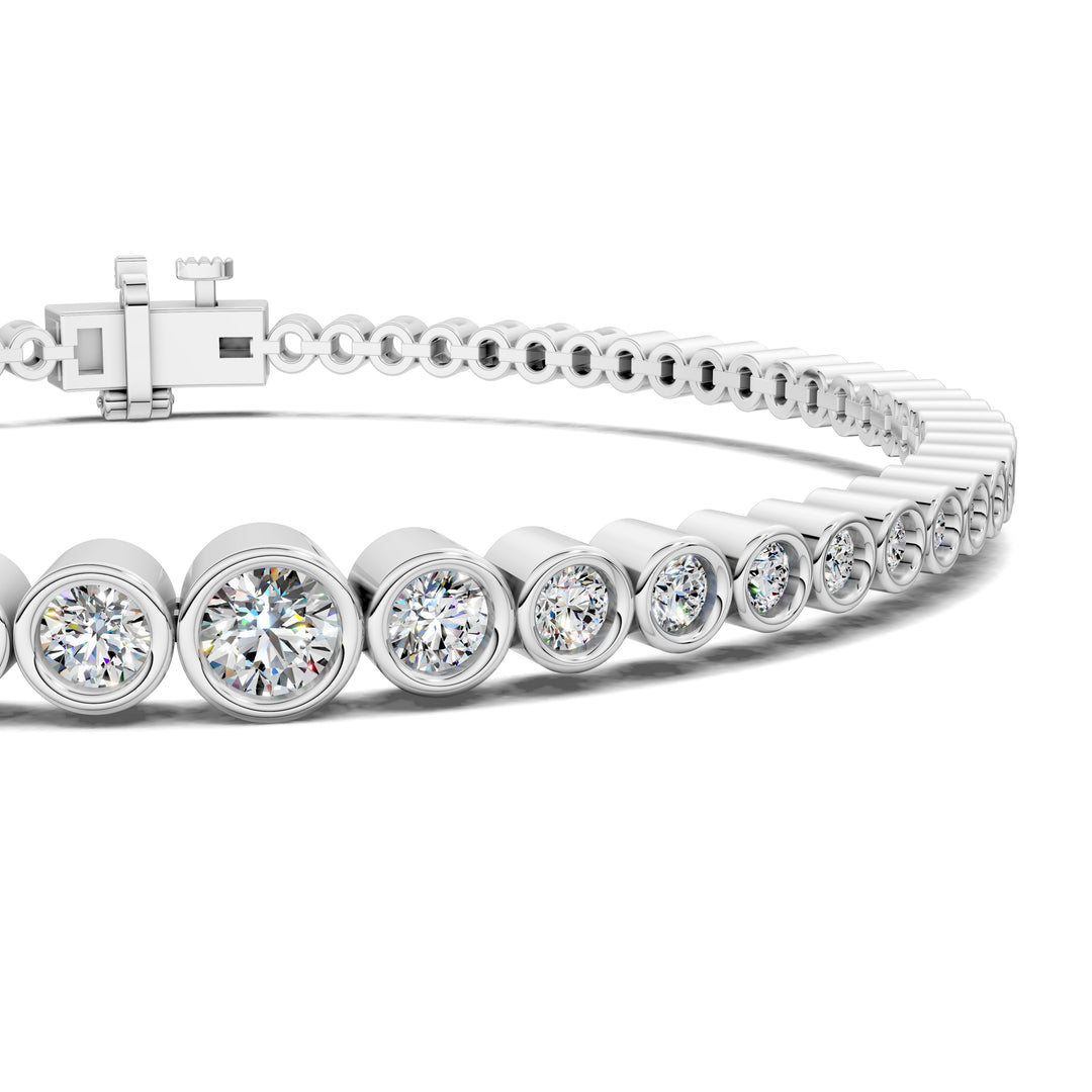 Graduated Bezel Tennis Bracelet (2 TCW)