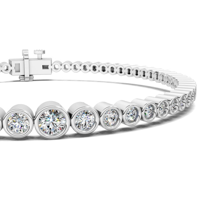 Graduated Bezel Tennis Bracelet (2 TCW)