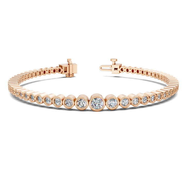 Graduated Bezel Tennis Bracelet (2 TCW)