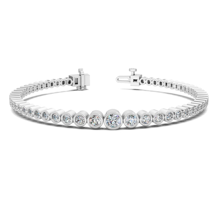 Graduated Bezel Tennis Bracelet (2 TCW)