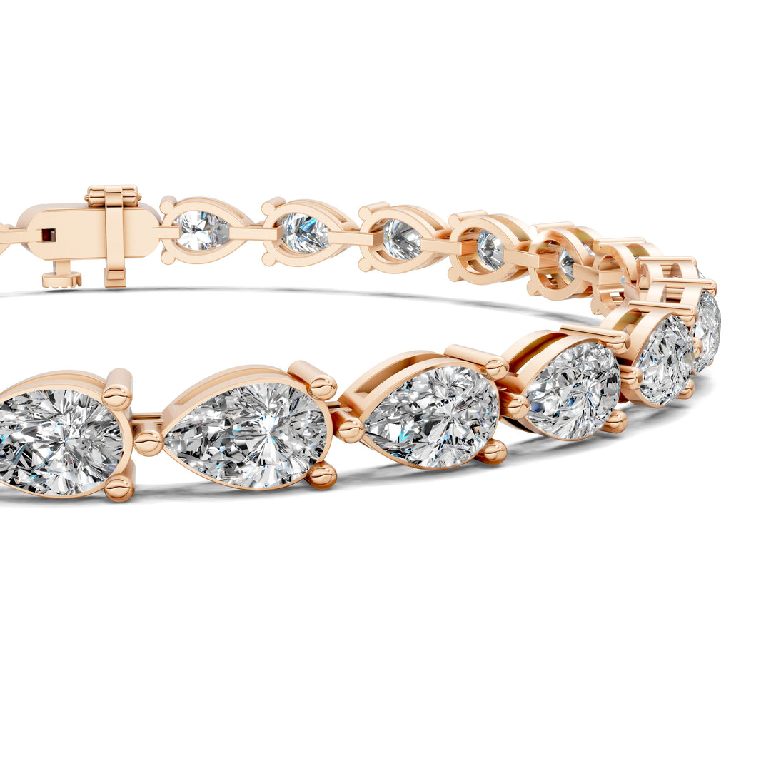 East-West Pear Tennis Bracelet (7 TCW)