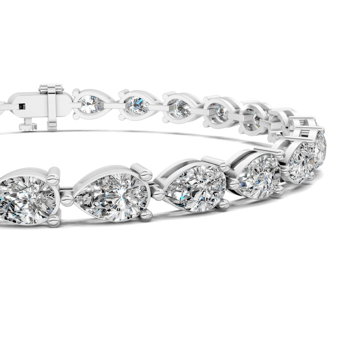 East-West Pear Tennis Bracelet (7 TCW)