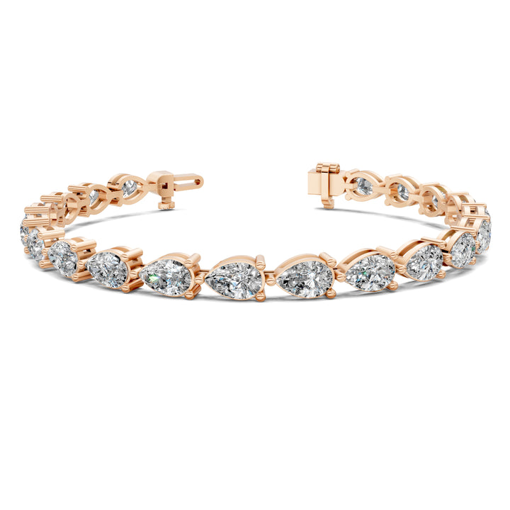 East-West Pear Tennis Bracelet (7 TCW)