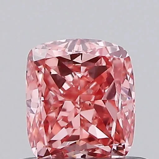 0.54ct Cushion modified Lab Grown Diamond (Colour Fancy Vivid Pink, Clarity VS2, IGI Certified)