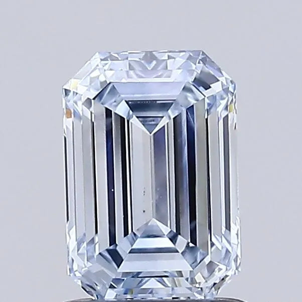 1.00ct Emerald Lab Grown Diamond (Colour Fancy Light Blue, Clarity VS1, IGI Certified)