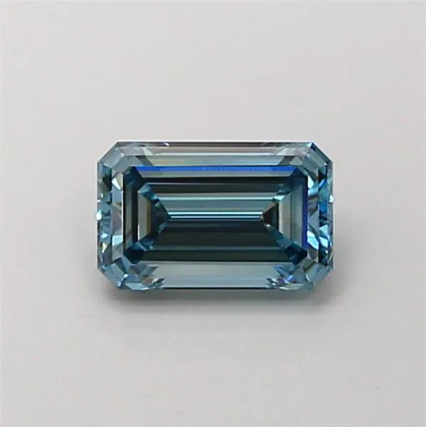 1.00ct Emerald Lab Grown Diamond (Colour Fancy Vivid Blue, Clarity VS1, IGI Certified)