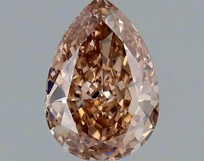 1.00ct Pear Lab Grown Diamond (Colour Fancy Light Brown, Clarity VS1, IGI Certified)