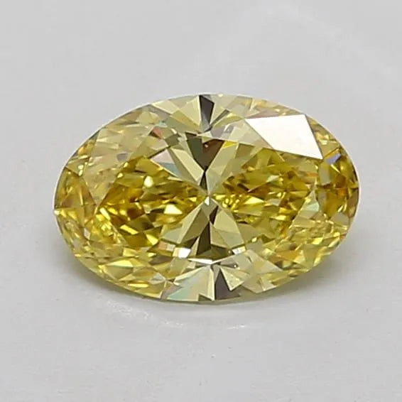 1.01ct Oval Lab Grown Diamond (Colour Fancy Intense Yellow, Clarity VS1, IGI Certified)