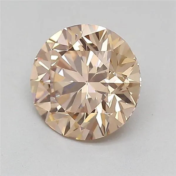 1.01ct Round Lab Grown Diamond (Colour Fancy Brown, Clarity VVS2, Cut ID, IGI Certified)