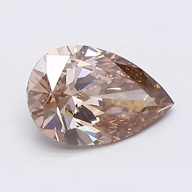 1.03ct Pear Lab Grown Diamond (Colour Fancy Brown, Clarity VVS2, IGI Certified)
