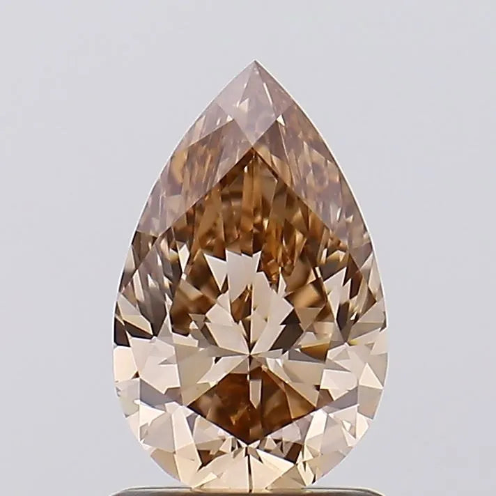 1.04ct Pear Lab Grown Diamond (Colour Fancy Brown, Clarity VVS2, IGI Certified)