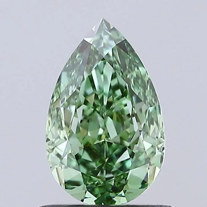 1.04ct Pear Lab Grown Diamond (Colour Fancy Vivid Green, Clarity VVS2, IGI Certified)
