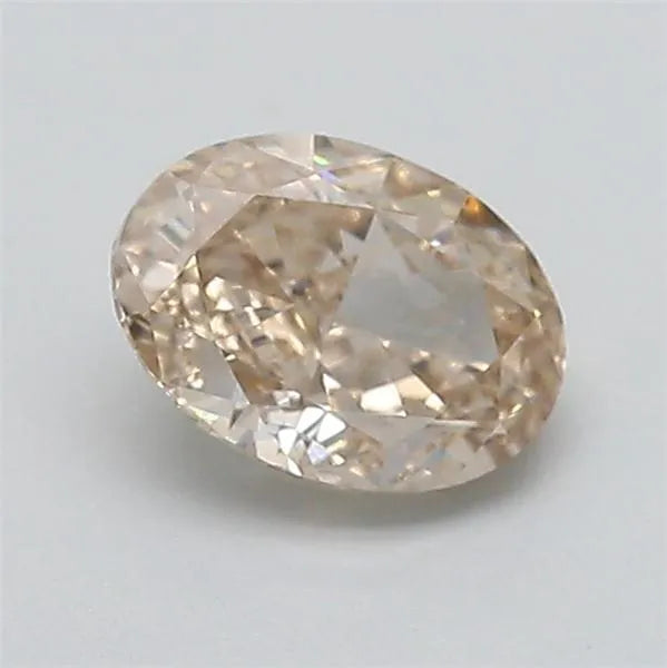 1.05ct Oval Lab Grown Diamond (Colour Fancy Light Brown, Clarity VS1, IGI Certified)