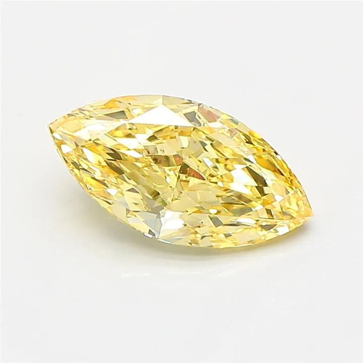 1.06ct Marquise Lab Grown Diamond (Colour Fancy Intense Yellow, Clarity VVS2, IGI Certified)