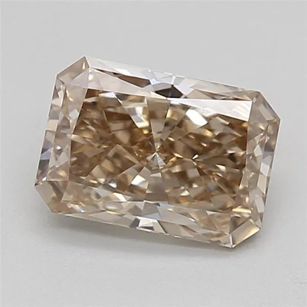 1.06ct Radiant Lab Grown Diamond (Colour Fancy Light Brown, Clarity VVS2, IGI Certified)
