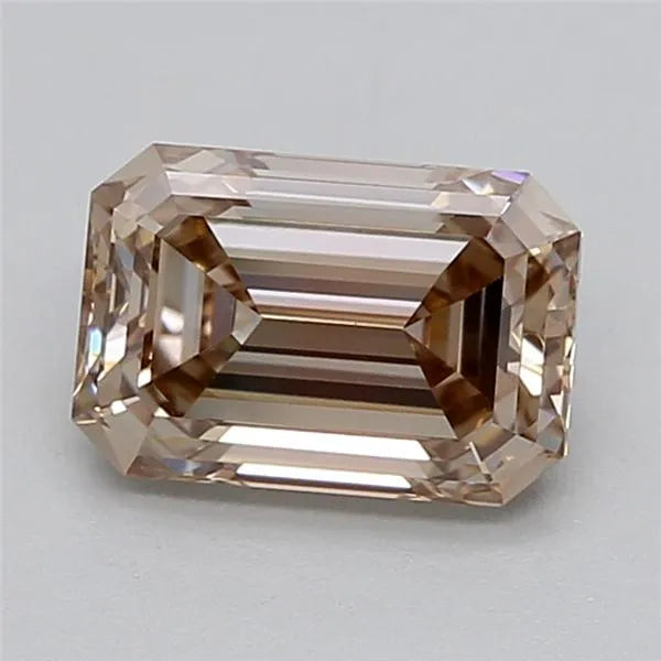 1.08ct Emerald Lab Grown Diamond (Colour Very Light Brown, Clarity VVS2, IGI Certified)