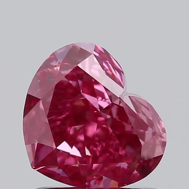 1.09ct Heart Lab Grown Diamond (Colour Fancy Vivid Pink, Clarity VVS2, IGI Certified)