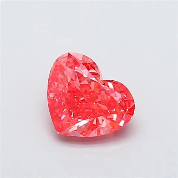 1.09ct Heart Lab Grown Diamond (Colour Fancy Vivid Red, Clarity VVS2, IGI Certified)
