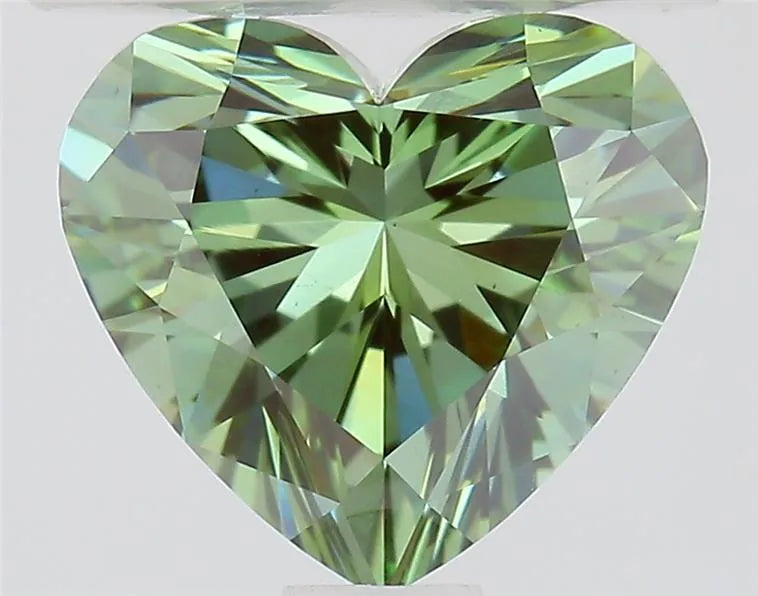 1.10ct Heart Lab Grown Diamond (Colour Fancy Vivid Green, Clarity VS1, IGI Certified)