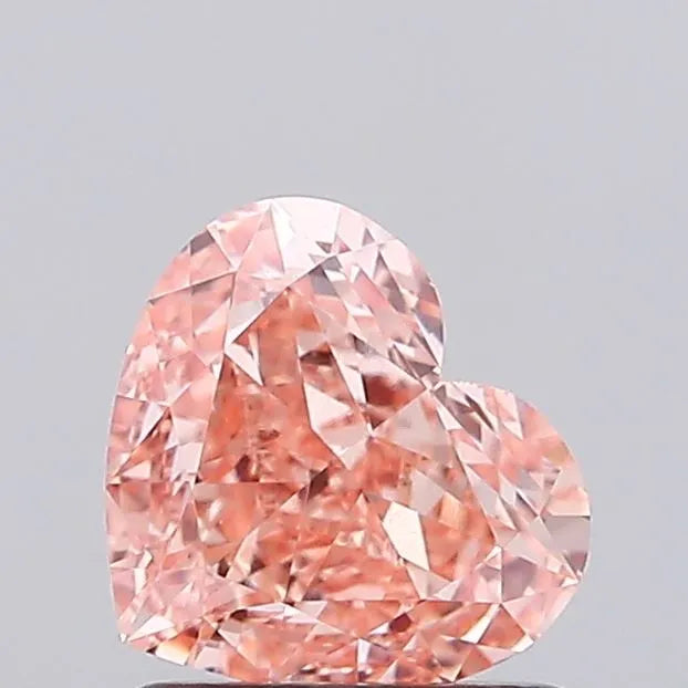 1.21ct Heart Lab Grown Diamond (Colour Fancy Vivid Pink, Clarity VVS2, IGI Certified)