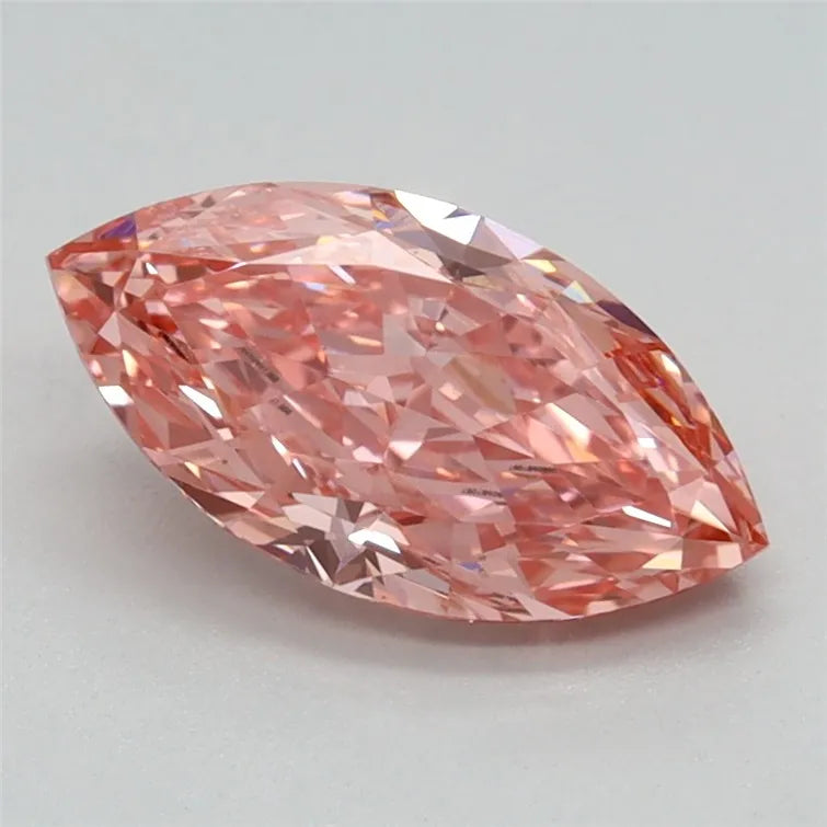 1.22ct Marquise Lab Grown Diamond (Colour Fancy Vivid Pink, Clarity VVS2, IGI Certified)