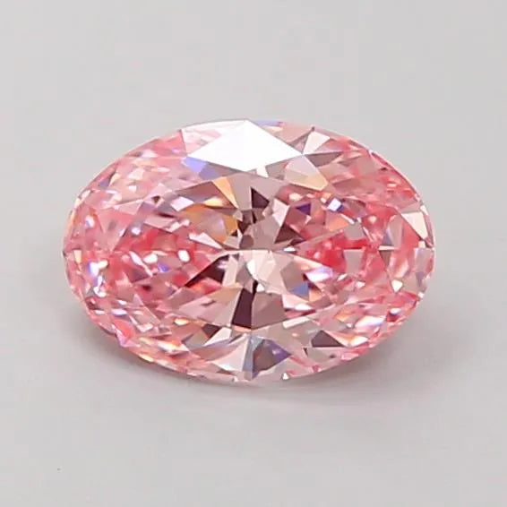 1.25ct Oval Lab Grown Diamond (Colour Fancy Vivid Pink, Clarity VVS1, IGI Certified)