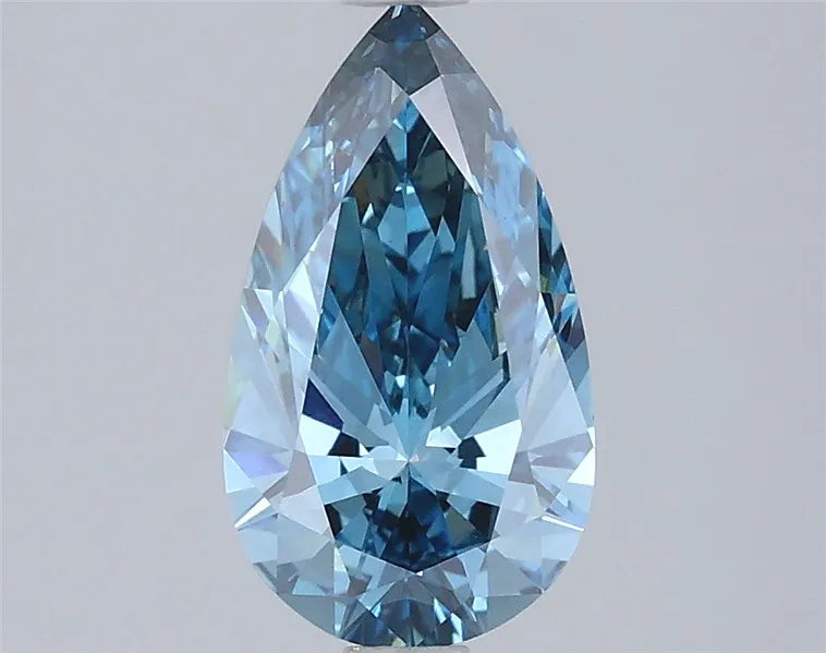 1.41ct Pear Lab Grown Diamond (Colour Fancy Vivid Blue, Clarity VVS2, IGI Certified)