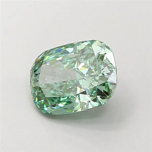 1.47ct Cushion modified Lab Grown Diamond (Colour Fancy Vivid Green, Clarity VVS2, IGI Certified)