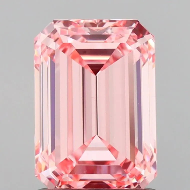 1.50ct Emerald Lab Grown Diamond (Colour Fancy Vivid Pink, Clarity VVS2, IGI Certified)