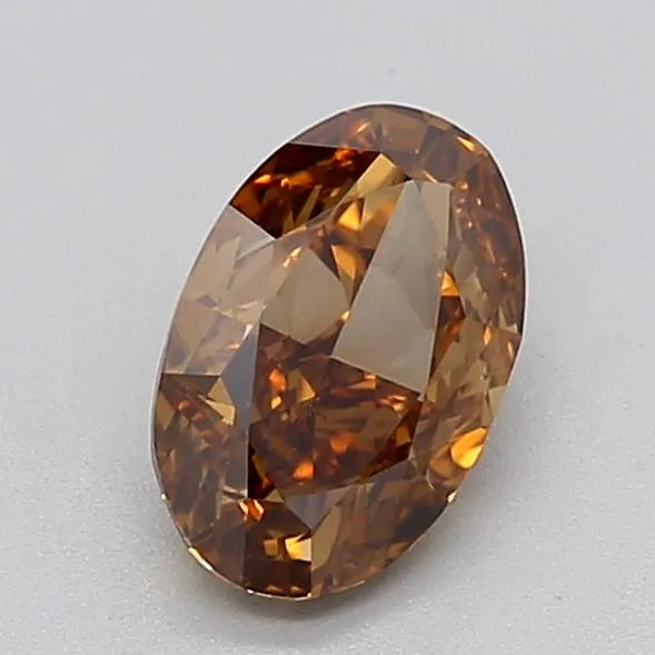 1.50ct Oval Lab Grown Diamond (Colour Fancy Brown, Clarity VVS2, IGI Certified)