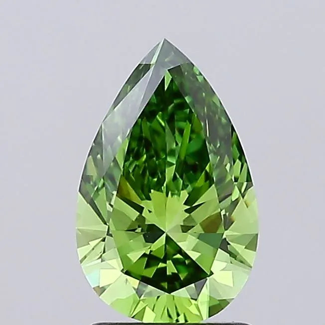 1.50ct Pear Lab Grown Diamond (Colour Fancy Vivid Green, Clarity VVS2, IGI Certified)
