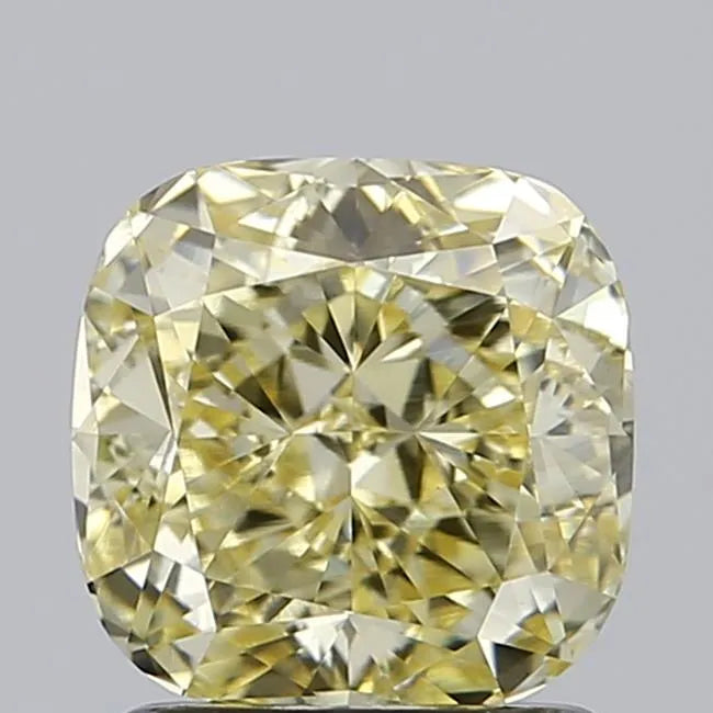 1.51ct Cushion modified Lab Grown Diamond (Colour Fancy Light Yellow, Clarity VS1, IGI Certified)