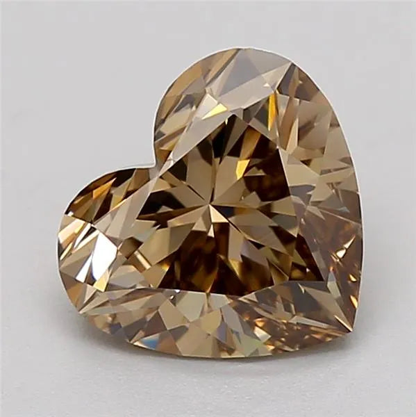1.52ct Heart Lab Grown Diamond (Colour Fancy Brown, Clarity VS1, IGI Certified)