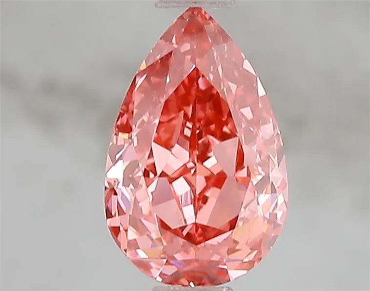1.54ct Pear Lab Grown Diamond (Colour Fancy Vivid Pink, Clarity VS1, IGI Certified)