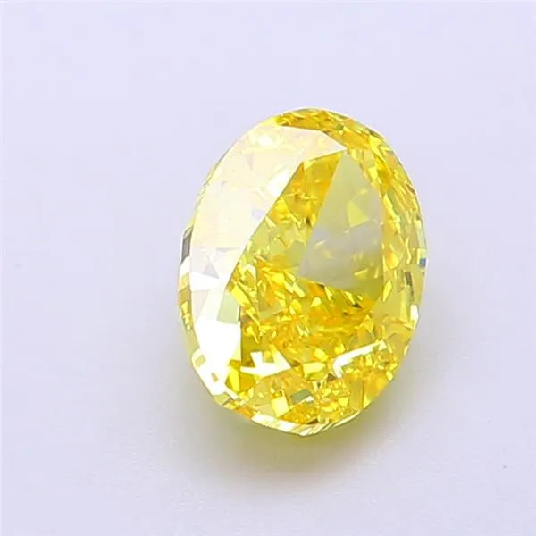 1.59ct Oval Lab Grown Diamond (Colour Fancy Vivid Yellow, Clarity IF, IGI Certified)