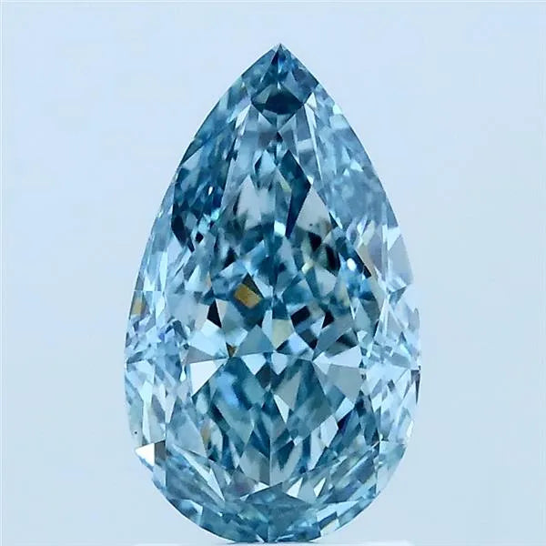 1.60ct Pear Lab Grown Diamond (Colour Fancy Vivid Blue, Clarity VS1, IGI Certified)