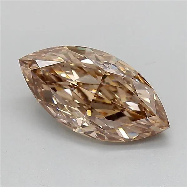1.83ct Marquise Lab Grown Diamond (Colour Fancy Light Brown, Clarity VS1, IGI Certified)