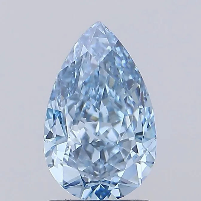 1.84ct Pear Lab Grown Diamond (Colour Fancy Vivid Blue, Clarity VS1, IGI Certified)