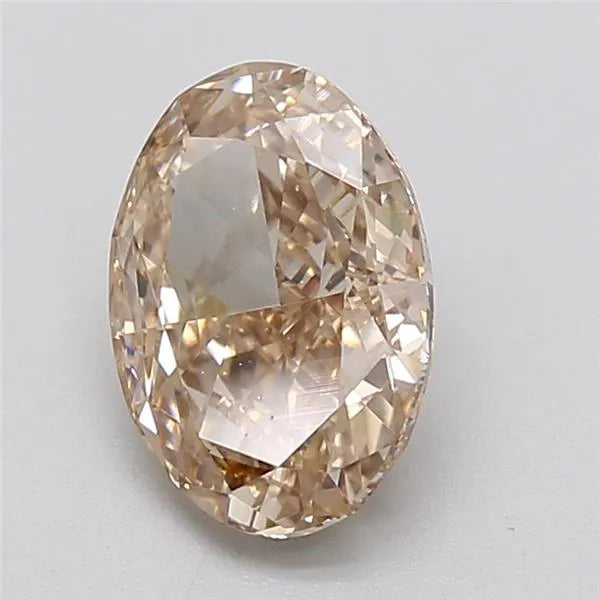 1.95ct Oval Lab Grown Diamond (Colour Fancy Light Brown, Clarity VS1, IGI Certified)